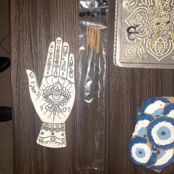 Hand incense holder w/ incense stick. - Picture 3 of 5